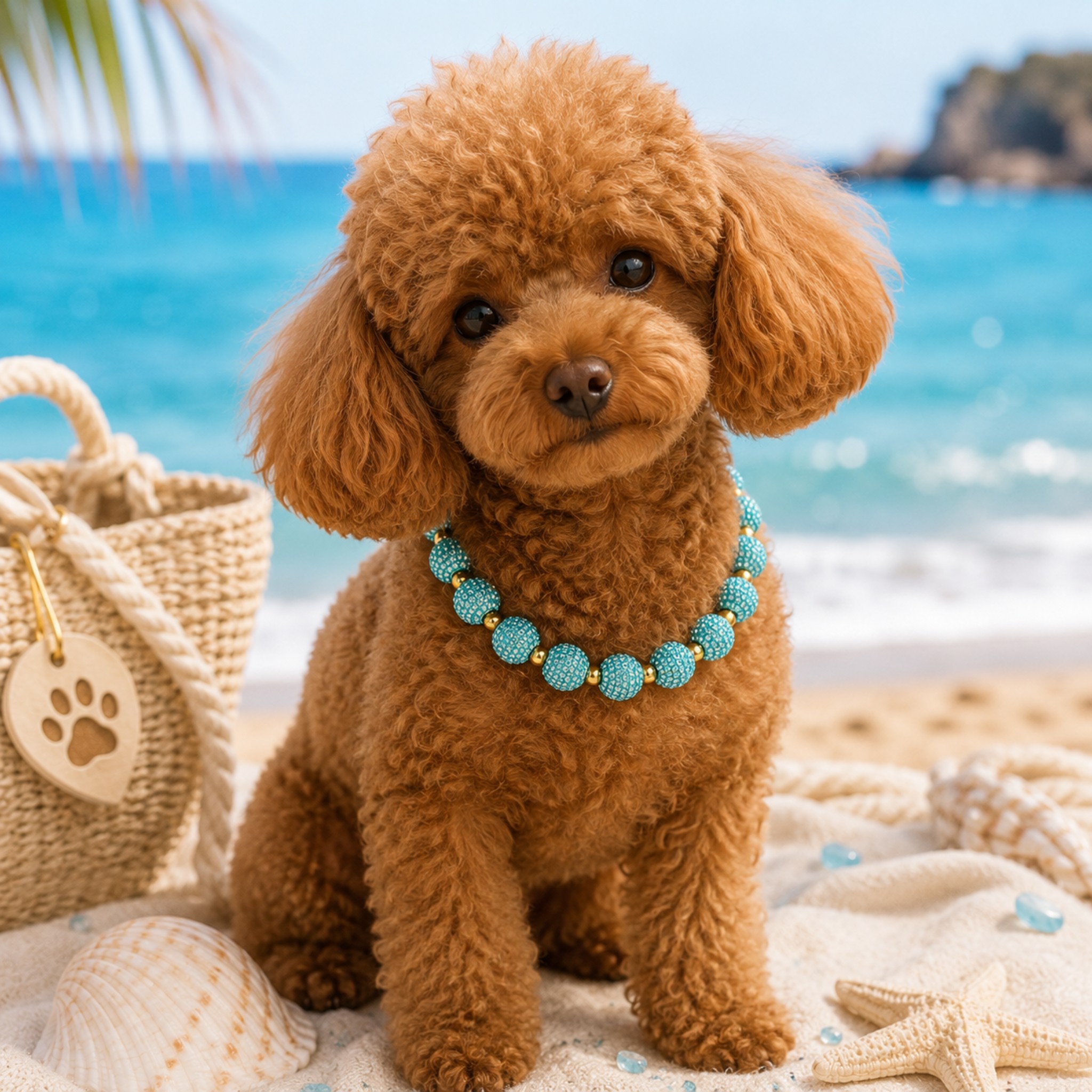 Collana per Cani "Sparkling Pearl" – Perle e Brillantini 8mm